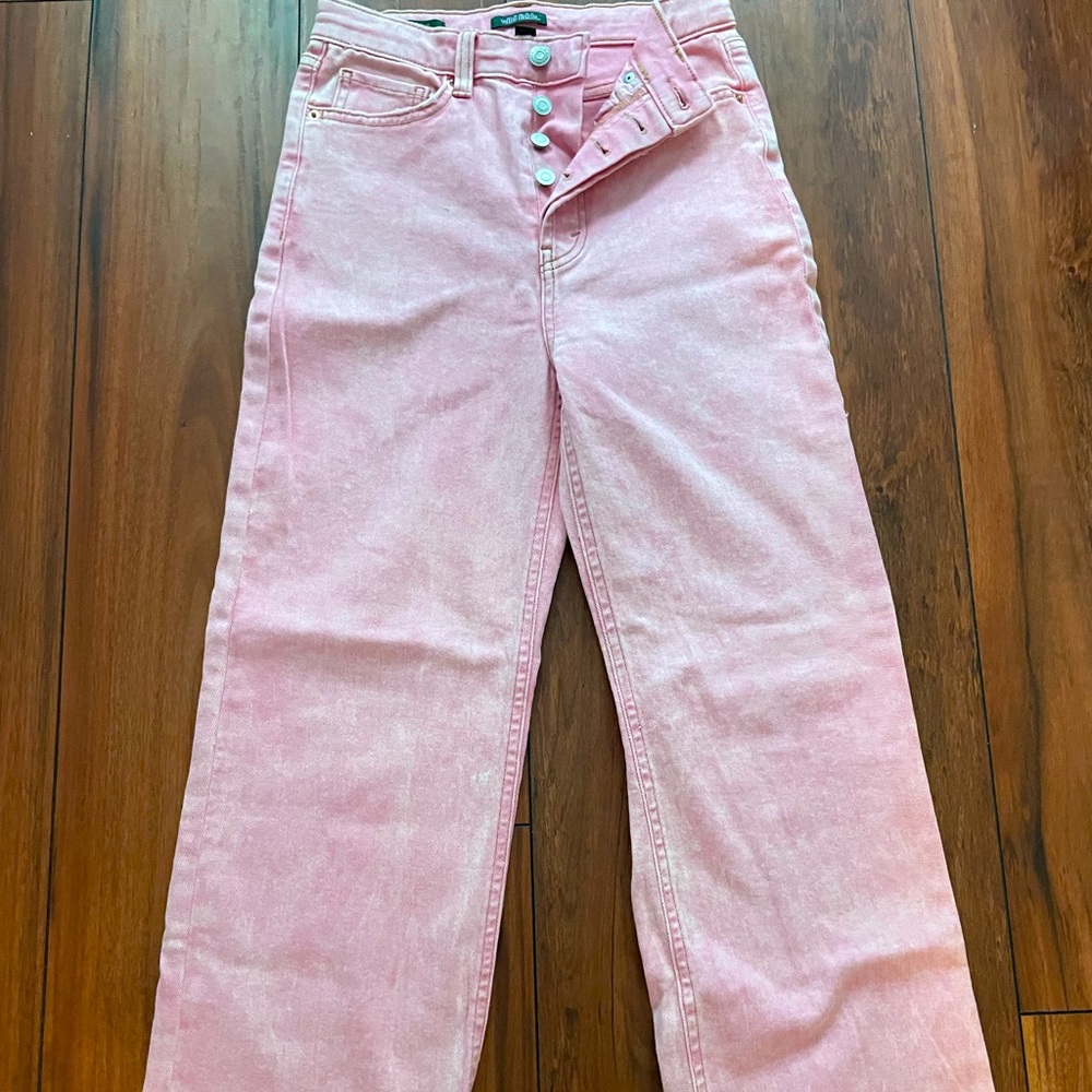 Pink mom jeans